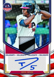 2025 Panini USA Stars and Stripes Baseball Devin Taylor Auto Card – 2025 Panini USA Stars & Stripes Baseball