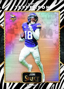 Justin Jefferson Score Zebra Card – 2024 Panini Select Football Hobby