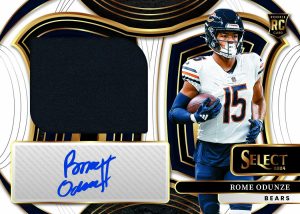 Rome Odunze Jumbo Signature Swatches White Card – 2024 Panini Select Football Hobby