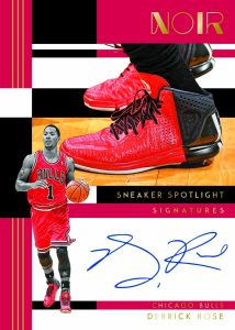 2024 25 Panini Noir Basketball Autograph Sneaker Spotlight Derrick Rose Card – 2024-25 Panini Noir Basketball