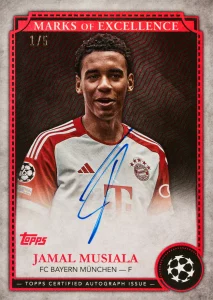 2024 25 Topps Chrome UEFA Club Competitions Autograph Jamal Musiala Card – 2024-25 Topps Chrome UEFA Club Competitions Hobby