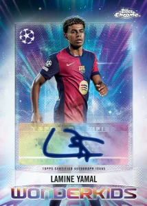 2024 25 Topps Chrome UEFA Club Competitions Autograph Wonderkids Lamine Yamal Card – 2024-25 Topps Chrome UEFA Club Competitions Hobby