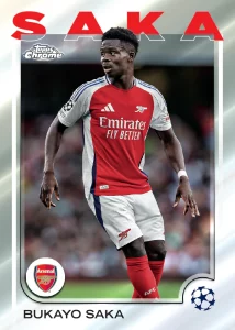 2024 25 Topps Chrome UEFA Club Competitions Base Bukayo Saka Card – 2024-25 Topps Chrome UEFA Club Competitions Hobby