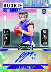 2024 Panini Contenders Football Autograph JJ McCarthy Card – 2024 Panini Contenders Football