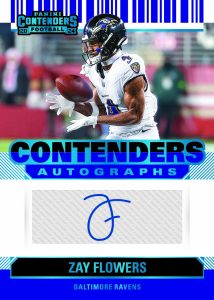 2024 Panini Contenders Football Autograph Zay Flowers Card – 2024 Panini Contenders Football