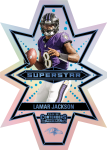 2024 Panini Contenders Football Insert Superstar Lamar Jackson Card – 2024 Panini Contenders Football