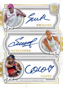 2024 Topps Royalty Tennis Triple Autograph Card – 2024 Topps Royalty Tennis