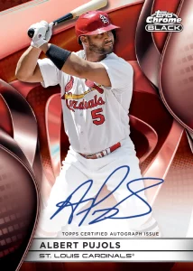 2025 Topps Chrome Black Baseball Autograph Albert Pujols Card – 2025 Topps Chrome Black Baseball