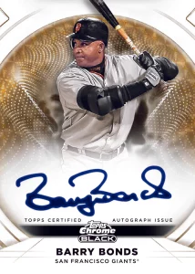 2025 Topps Chrome Black Baseball Autograph Barry Bonds Card – 2025 Topps Chrome Black Baseball