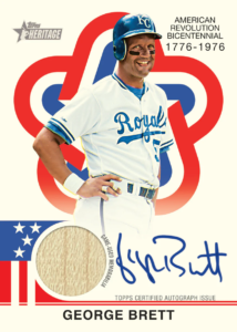 2025 Topps Heritage Baseball – 2025 Topps Heritage Baseball George Brett Bicentennial Autographed Relic (Baseball)
