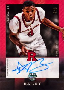 2024 25 Bowman University Best Basketball Ace Bailey ISO Signatures Red