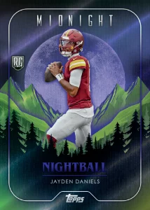 2024 Topps Midnight Football Insert Nightball Jayden Daniels Card – 2024 Topps Midnight Football