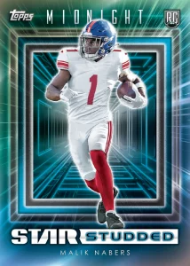 2024 Topps Midnight Football Insert Star Studded Malik Nabers Card – 2024 Topps Midnight Football