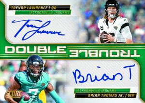 2025 Panini Score Football Autograph Double Trouble Card – 2025 Panini Score Football