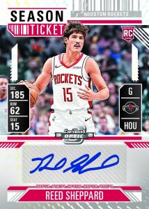 2024 25 Panini Mosaic Basketball Autograph Rookie Season Ticket Reed Sheppard Card – 2024-25 Panini Mosaic Basketball