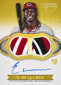Elly De La Cruz Dual Relic Autograph Card – 2024 Topps Dynasty Baseball