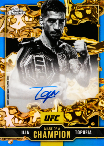 Ilia Topuria Marks of a Champion Blue Card – 2025 Topps Chrome UFC