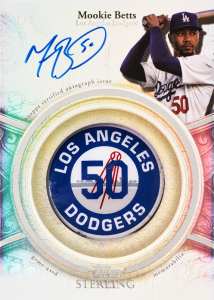Mookie Betts Autographed Bat Knob Card – 2025 Topps Sterling Baseball