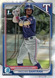 Paulino Santana Prospect Chrome Card – 2024 Bowman Chrome Baseball