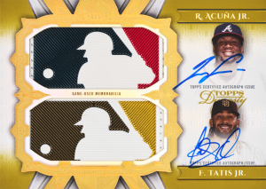 Ronald Acuna Fernando Tatis Dual Auto MLB Logo Patch Autograph Card – 2024 Topps Dynasty Baseball