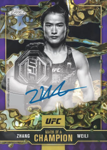 Weili Zhang Marks of a Champion Purple Geometric Card – 2025 Topps Chrome UFC