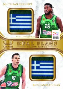 2024 25 Panini Crown Royale Turkish Airlines EuroLeague Trading Card Box Dual Flags Card – 2024-25 Panini Crown Royale Turkish Airlines EuroLeague Trading Card Box