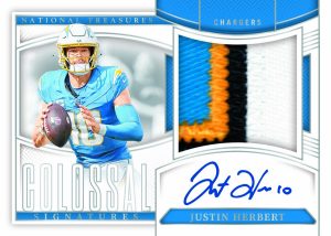 2024 Panini National Treasures NFL Trading Card Box Autograph Relic Justin Herbert Card – 2024 Panini National Treasures NFL Trading Card Box