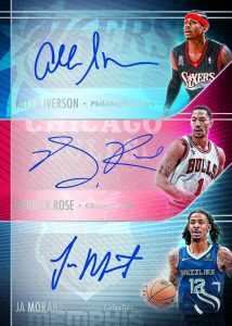 2024 25 Silhouette Basketball Autograph Triple Iverson Rose Morant Card –