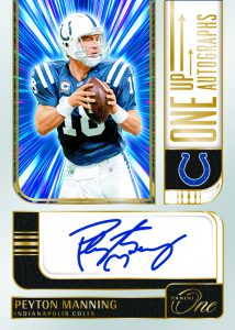 2024 Panini ONE Football Autograph One Up Peyton Manning Card –
