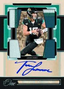 2024 Panini ONE Football Autograph Relic Trevor Lawrence Card –