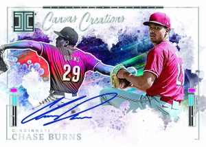 2025 Panini Impeccable Baseball Autograph Canvas Creations Chase Burns Card –