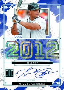 2025 Panini Impeccable Baseball Autograph Impeccable MVP Miguel Cabrera Card –