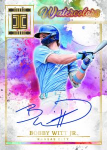 2025 Panini Impeccable Baseball Autograph Watercolors Bobby Witt Jr Card –
