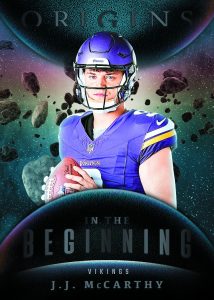 2025 Panini Origins NFL Trading Card Box Insert In The Beginning JJ McCarthy Card – 2025 Panini Origins NFL Trading Card Box