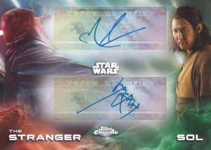 2025 Topps Chrome Star Wars Autograph Dual The Stranger Sol Card – 2025 Topps Chrome Star Wars