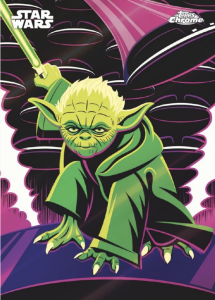 2025 Topps Chrome Star Wars Insert Kyber Light Yoda Card – 2025 Topps Chrome Star Wars