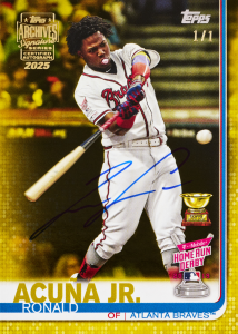 Ronald Acuna Autograph Card – 2025 Topps Archives Signatures Series Baseball