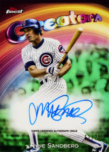 Ryne Sandberg Creators Autograph Card – 2025 Topps Finest Baseball