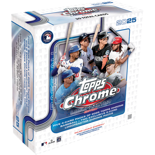 2025 Topps Chrome Baseball Logofractor Edition Box Card –