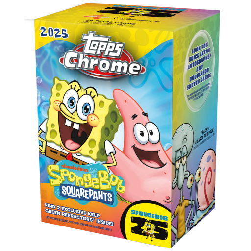 2025 Topps Chrome Spongebob 25th Anniversary Value Box Card –