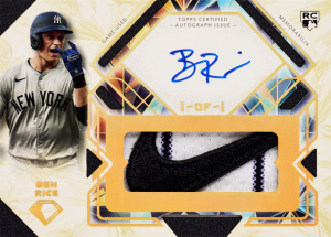 Ben Rice Nike Swoosh Autograph Rookie Card –