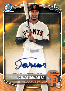 Josuar Gonzalez Gold Autograph Card –