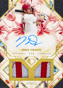Mike Trout Patch Autograph Card –