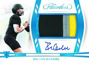 dillon gabriel flawless rookie patch auto horizontal sapphire Card –