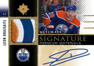 Leon Draisaitl Ultimate Material Signatures Card – 2024-25 Upper Deck Ultimate Collection Hockey