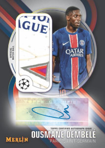 Ousmane Dembele Merlin's Match Ball Signatures - 2024-25 Topps UEFA Club Competitions Merlin Soccer