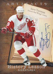 Steve Yzerman History Lesson Signatures Card – 2025-26 Upper Deck Artifacts Hockey