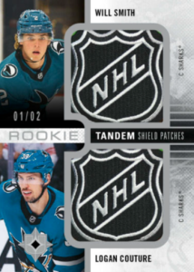 Will Smith Logan Couture Dual Shield Relic Card – 2024-25 Upper Deck Ultimate Collection Hockey