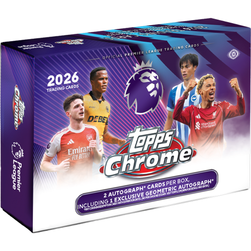 2026 Topps Premier League Chrome Soccer Breaker Delight Box Card –