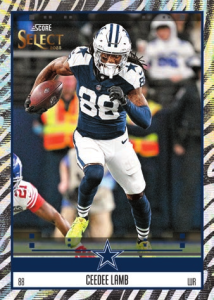 Ceedee Lamb Score Select Throwback Zebra Prizm - 2025 Panini Select Football